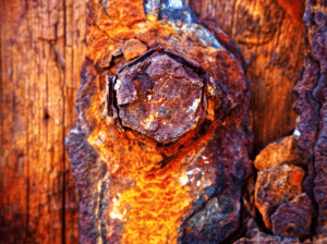 corrosion on worksite structures